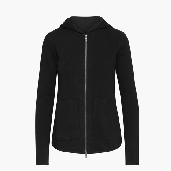 ATM Anthony Thomas Melillo French Terry Zip Up Hoodie in Black - XL (US 10) - Picture 5 of 14